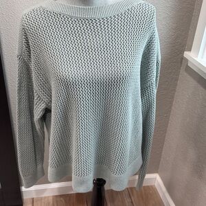 Old Navy Women's Mesh Knit Sweater - Sage Green - New Without Tags